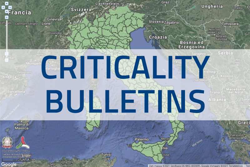 Anteprima mappa bollettino criticità