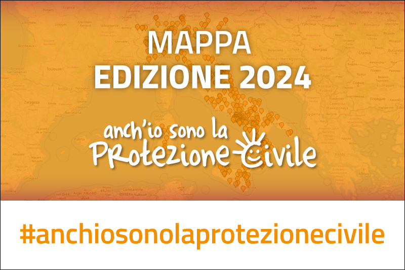 Campi scuola "Anch'io sono la protezione civile". Mappa edizione 2024