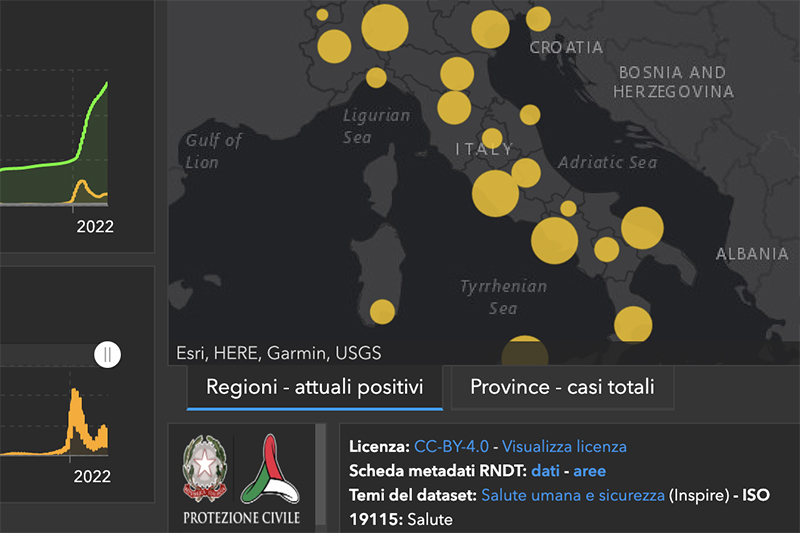 Anteprima mappa situazione Coronavirus - desktop